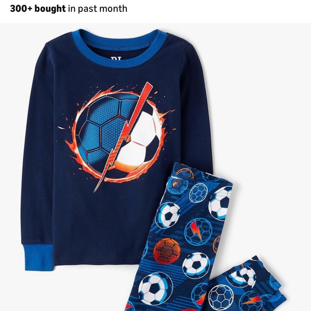 The Children's Place Soccer Pajama Set - Navy Blue
